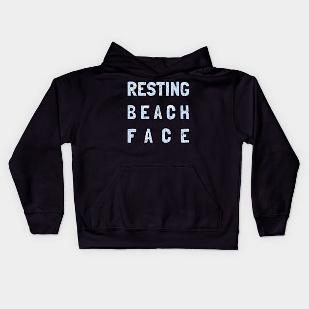 Resting Beach Face Kids Hoodie by ArtShare